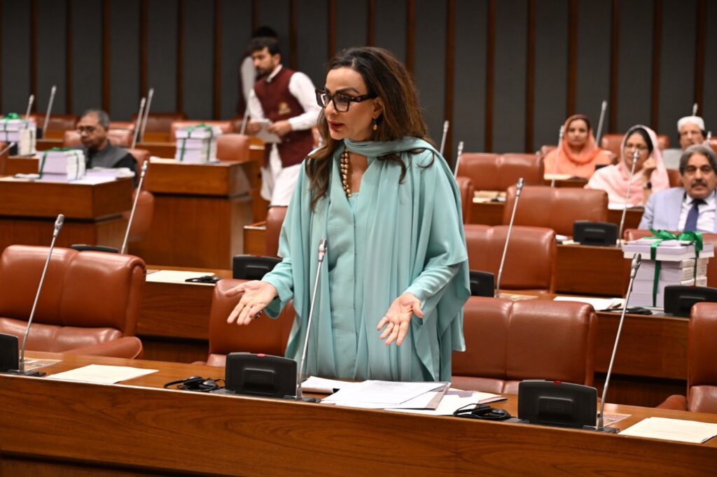 Vice President of the Pakistan Peoples Party Senator Sherry Rehman, while speaking in the Senate today