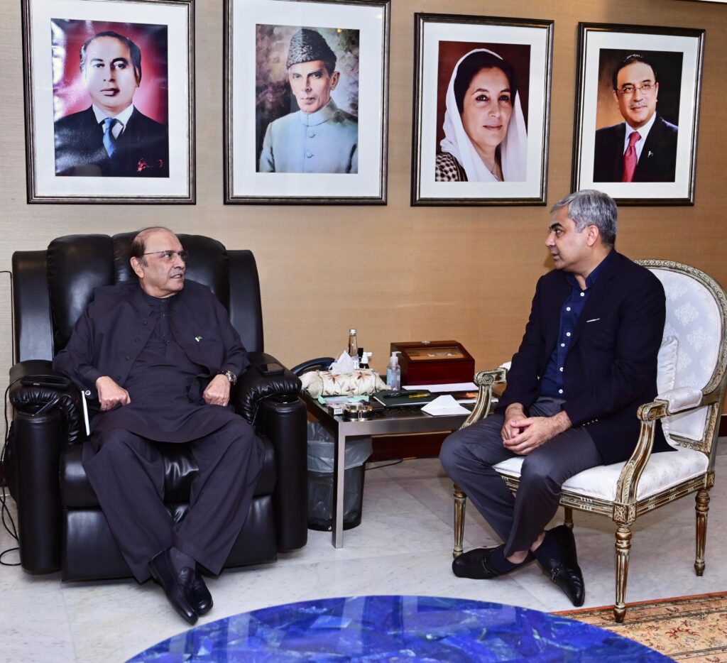 President Asif Ali Zardari in a meeting with Federal Minister for Interior & Narcotics Control,